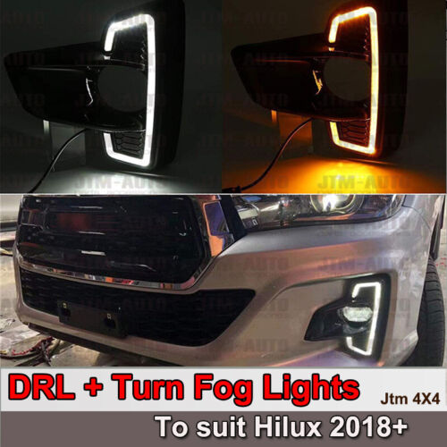 Daytime Running Lights DRL with Turn Indicator to suit Toyota Hilux 2018+