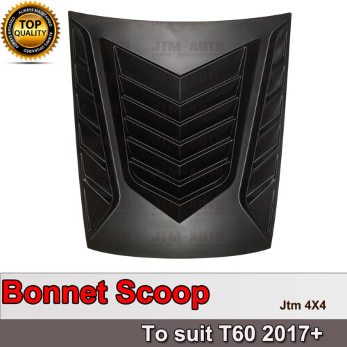 Big Matte Black Bonnet Scoop Hood to suit LDV T60 2017-2021