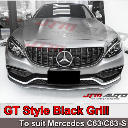 Black GT Bumper Grille Grill to suit Mercedes-Benz AMG C63 C63-S W205 C205 S205