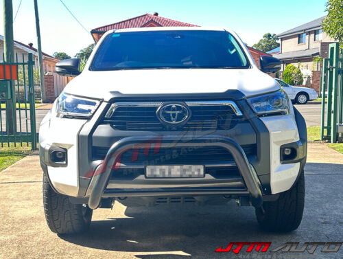 Wrinkle Black Bar Steel Grille Guard to suit Toyota Hilux Rogue N80