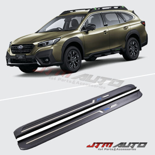 Black Aluminium Running Board Side Steps to suit Subaru Outback 2021+