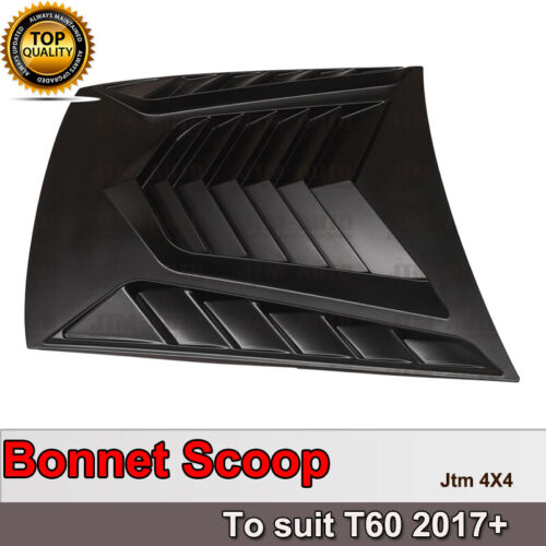 Big Matte Black Bonnet Scoop Hood to suit LDV T60 2017-2021