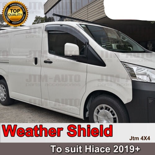 Bonnet Protector Guard + Weather Shields Visor to suit Toyota Hiace 2019+