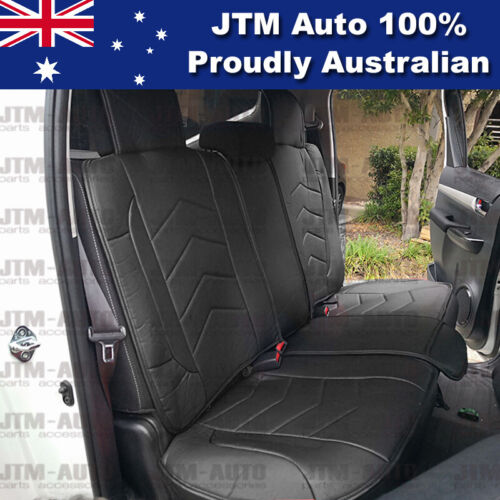 PREMIUM Black PU leather Waterproof Seat Covers to suit Toyota Hilux 2015-2018