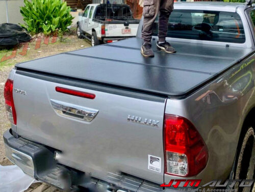 Aluminium Tri-Fold Folding Hard Tonneau Cover to suit Toyota Hilux N80 2015-2023