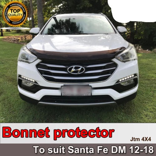 Bonnet Protector + Weather Shields to suit Hyundai Santa Fe DM 2012-2018