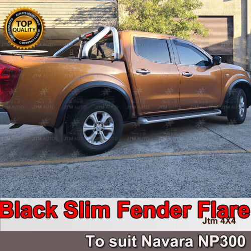 Matt Black Slim Fender Flare Wheel Arch to suit Nissan Navara NP300 2014-2020