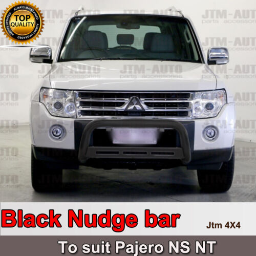 Nudge Bar 3" Black Steel to suit Mitsubishi Pajero NS NT 2006-2011