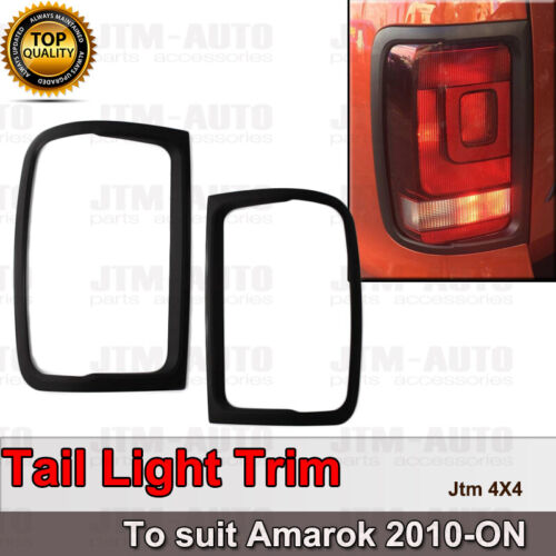 Matt Black Tail Light Cover Trim to suit Volkswagen VW Amarok 2010-2021