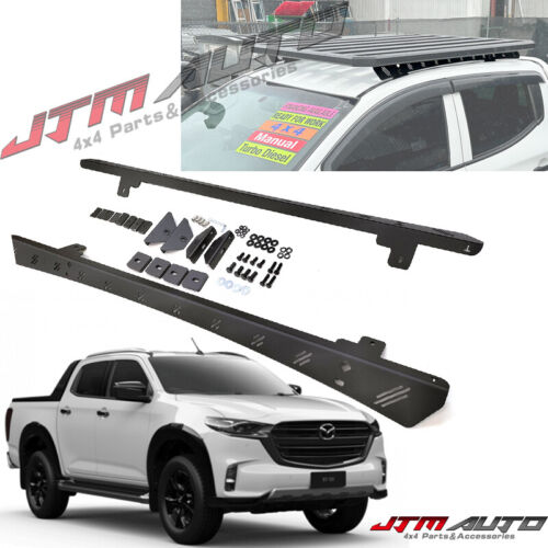 Black roof racks brackets kits roof rails to suit Mazda BT-50 BT50 2021+