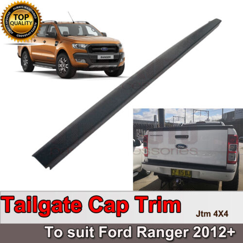 Tailgate Cap Protection Cover Trim Black to suit Ford Ranger PX PX2 PX3 2012+