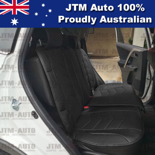 PREMIUM Black PU leather Waterproof Seat Covers to suit Toyota Rav4 2013-2018