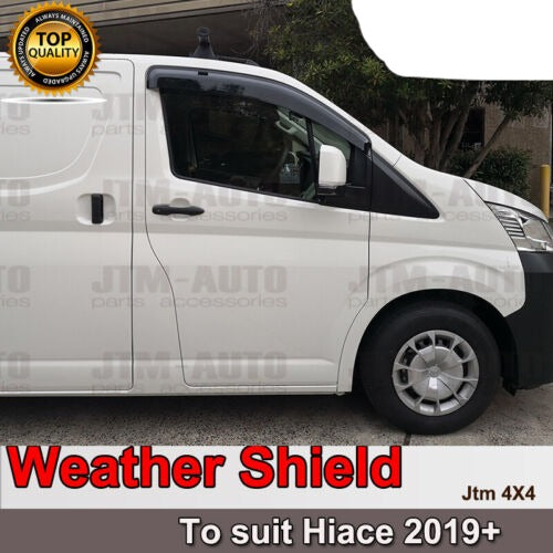 Bonnet Protector Guard + Weather Shields Visor to suit Toyota Hiace 2019+