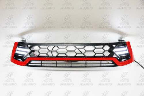 LED DRL Front Red Grill Grille to suit Toyota Hilux Workmate SR SR5 2015-2018