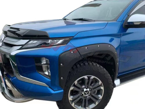 Smooth Matt Black Fender Flares Wheel Arch to suit Mitsubishi Triton MR 2018+