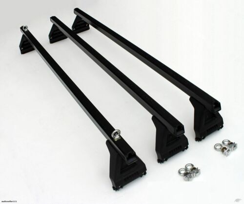 3 X Black HEAVY DUTY ADJUSTABLE ROOF RACKS Suits MITSUBISHI EXPRESS 1981-2013