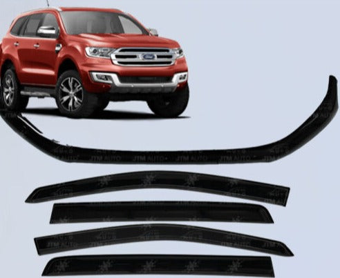 Bonnet Protector + Window Visors Weather shields to suit Ford Everest 2015-2021