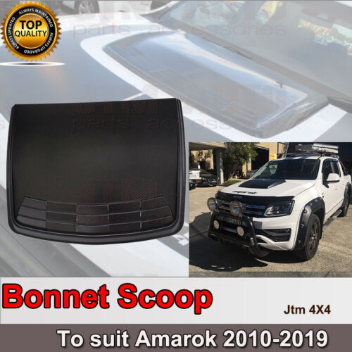 Matt Black Bonnet Scoop Hood Cover to suit VW Volkswagen Amarok 2010-2021