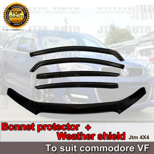 Bonnet Protector Guard + Weather Shields Visor to suit Holden Commodore VF 13-17