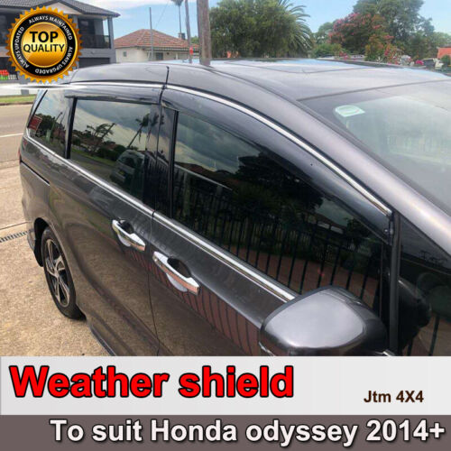 INJ Chrome Weather Shield Weathershield Window Visor for Honda Odyssey 2013+