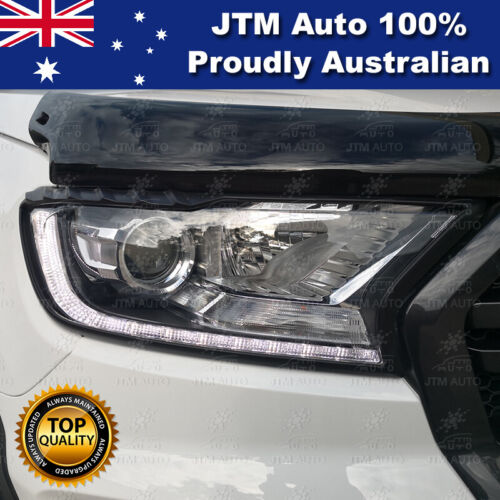 MATT Black Head Light Trim Cover Protector to suit Ford Ranger PX2 PX3 2016-2021