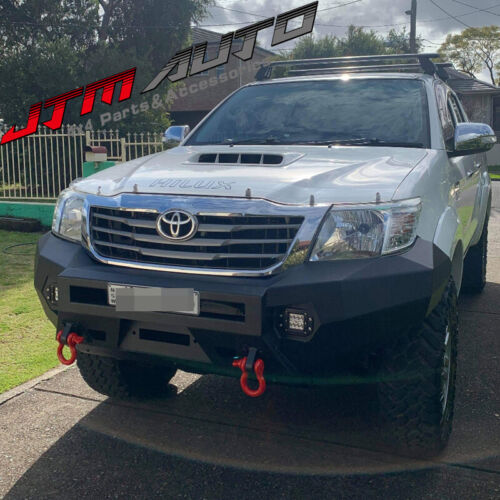 Heavy Duty Deluxe Bull bar Winch compatible to suit Toyota Hilux N70 2011-2014