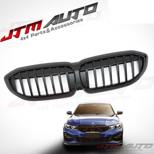 Gloss Black Front Bumper Bar Grill Grille suitable for BMW 3 Series G20 G21