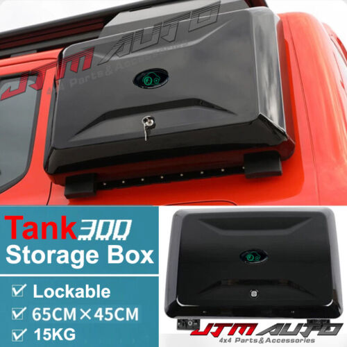 Exterior Side Gear Storage Box Tools Carrier Glossy Black for GWM Tank 300 2023+