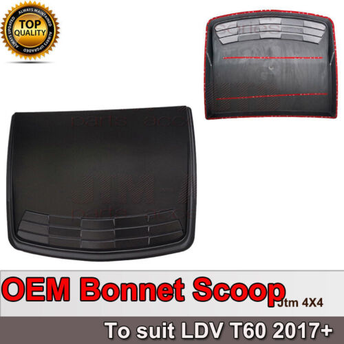 Matt Black Bonnet Scoop Hood Cover to suit LDV T60 2017-2021