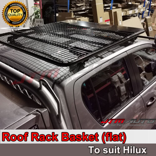 Universal Black Roof Rack Roof Basket (Flat) to suit Toyota Hilux N70 N80 2005+