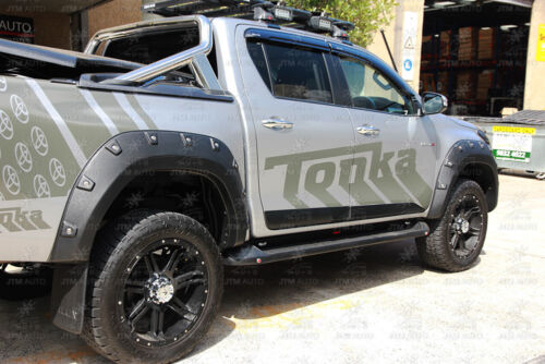 Wrinkle Fender Flares Wheel Arch Pocket Style to suit Toyota Hilux 2015-2018