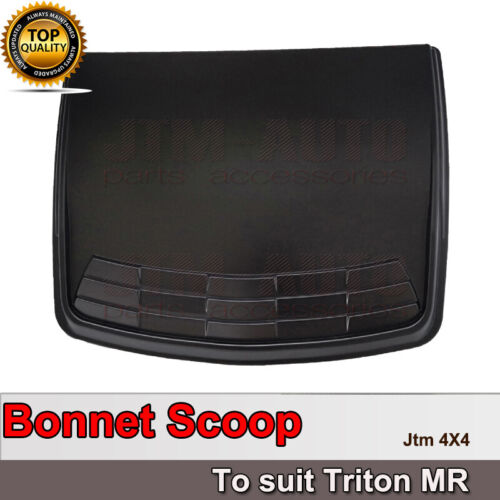 Matt Black Bonnet Scoop Hood Cover to suit Mitsubishi Triton MR 2019+