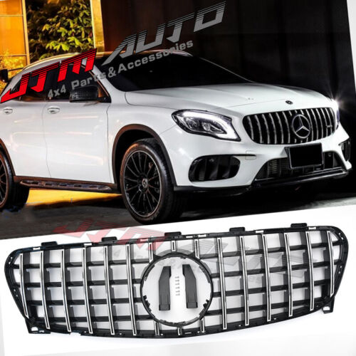 Chrome Black GT Bumper Grille Grill to suit Mercedes-Benz GLA X156 2018-2020