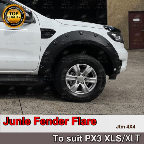 Jungle Black Fender Flares Wheel Arch to suit Ford Ranger PX3 XLS/XLT 2018-2021