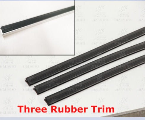 3 X 8“ Black Aluminium Heavy Duty Roof Racks For Gutter Rail Mount Vehicles