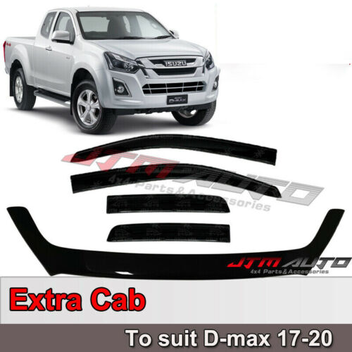 Bonnet Protector + Weather Shields For ISUZU D-max Dmax Extra/Super Cab 17-20