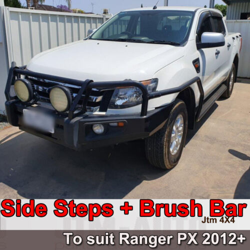 Heavy Duty Side Steps & Brush Bars to suit Ford Ranger PX PX2 PX3 2012-2022