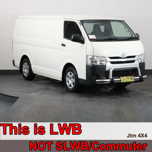 Alloy Sliver Rear Step Bumper Bar TOW BAR to suit Toyota Hiace 2005-2019 SLWB Commuter