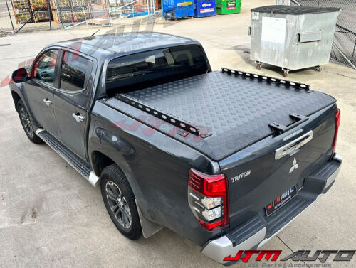 Black Aluminum Hard Lid Tonneau Cover Strut Lift to suit Mitsubishi Triton MQ MR