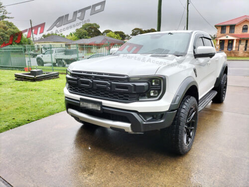 Black Tinted Weather Shields Windows Visors to suit Ford Ranger Raptor 2022+