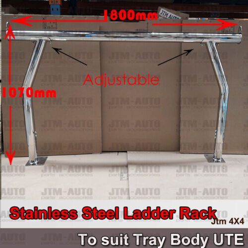 Universal Stainless Steel Ladder Rack Roll Bar For Ute Trays Body H:940mm/1070mm