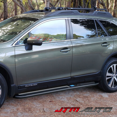 Subaru Outback Step Black Aluminium Running Board Side Steps to suit Subaru Outback 2015-2 ...