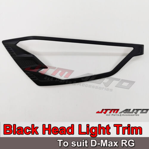 MATT Black Head Light Cover Trim to suit Isuzu D-max DMAX 2020+