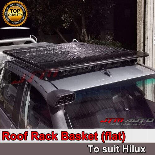 Universal Black Roof Rack Roof Basket (Flat) to suit Toyota Hilux N70 N80 2005+