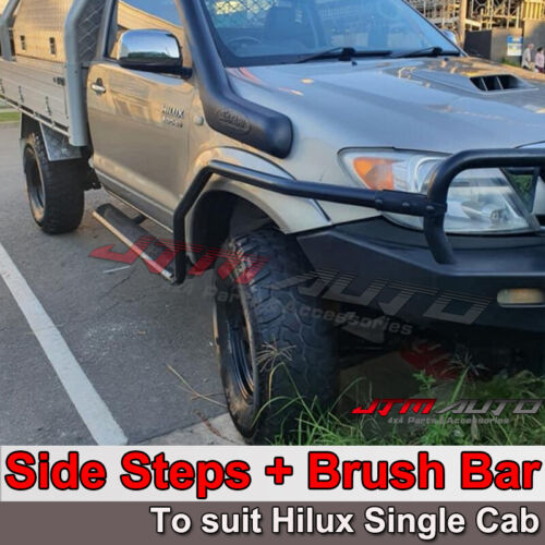 Heavy Duty Side Steps & Brush Bars SUITS TOYOTA HILUX SINGLE CAB 2005-2015