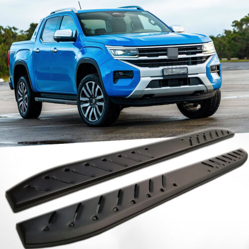 Heavy Duty Shark Bar Black Off road Side Steps suits VW Volkswagen Amarok 2023+