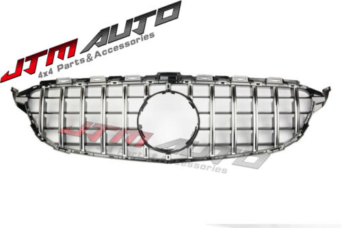 Chrome Black GT Style Grill Grille to suit Mercedes C-Class W205 C205 C43 15-18