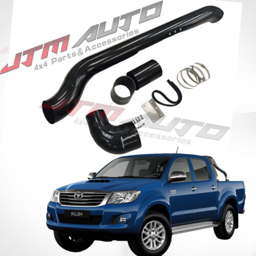 Black Powder Coated Stainless Steel Snorkel Kit to suit Toyota Hilux N70 2005-15