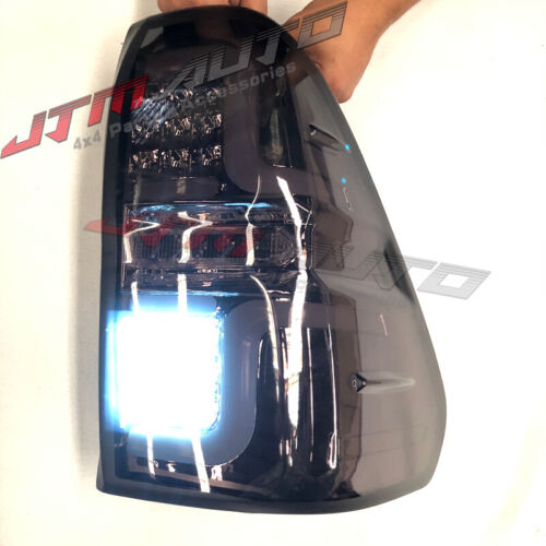 Smoked Full Sequential Led Tail Lights to suit Toyota Hilux N70 2005-2014