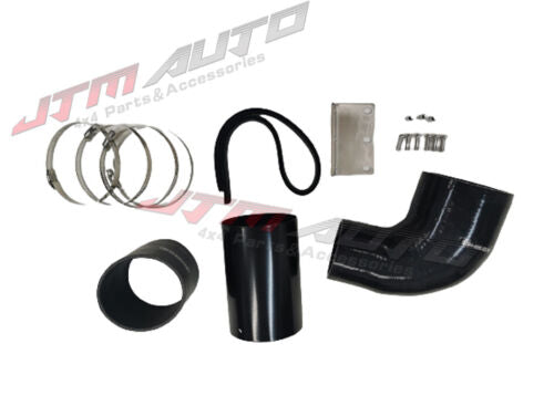 Black Powder Coated Stainless Steel Snorkel Kit to suit Toyota Hilux N70 2005-15